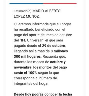 «Estimado Mario»: Reportan error en sistema de beneficio IFE Universal tras correos masivos