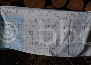 Ataque incendiario destruyó maquinaria en Victoria: dejan lienzo contra subsecretario Monsalve