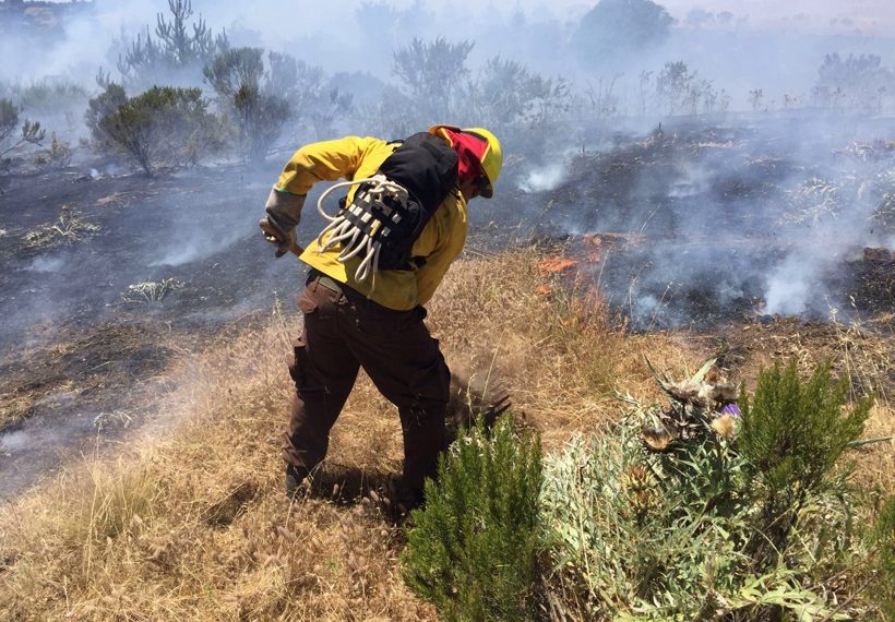 Encapuchados armados atacan a personal Conaf y Carabineros en incendio de Arauco