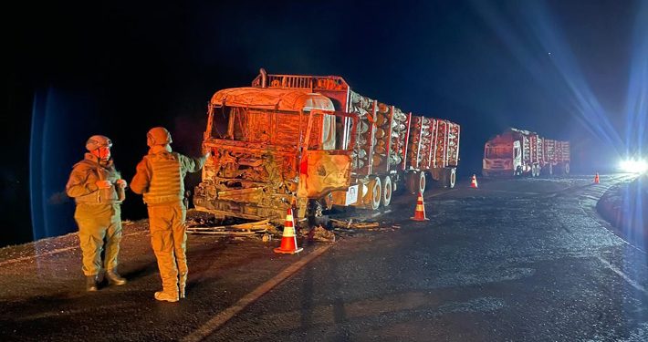 CNTC emplaza a presidente Boric a «dar la cara» tras ataque que dejó camiones destruidos en Malleco