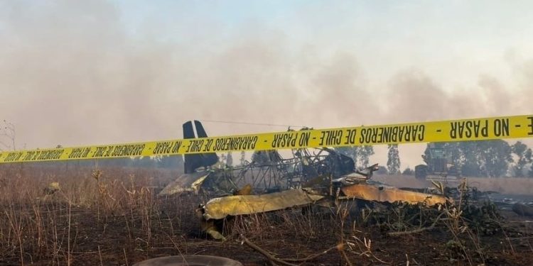 Avioneta que combatía incendio forestal se estrella en Galvarino: Piloto falleció