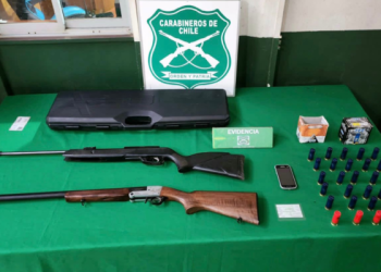 Con armas incautadas detienen a joven de 19 años vinculado a hechos de violencia en rutas de Arauco